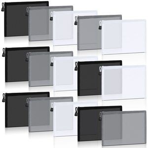 15 Pieces Mesh Bags Mesh Zipper Pouch Makeup Bags Cosmetic Travel Organizer😚